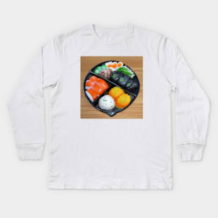 Bento Rice Japanese Food Kitchen Kids Long Sleeve T-Shirt